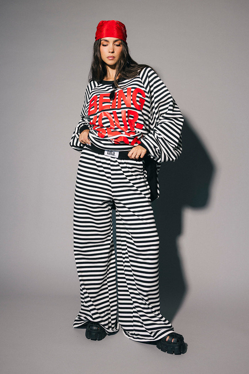 Do No Harm Striped Wide Leg Pants