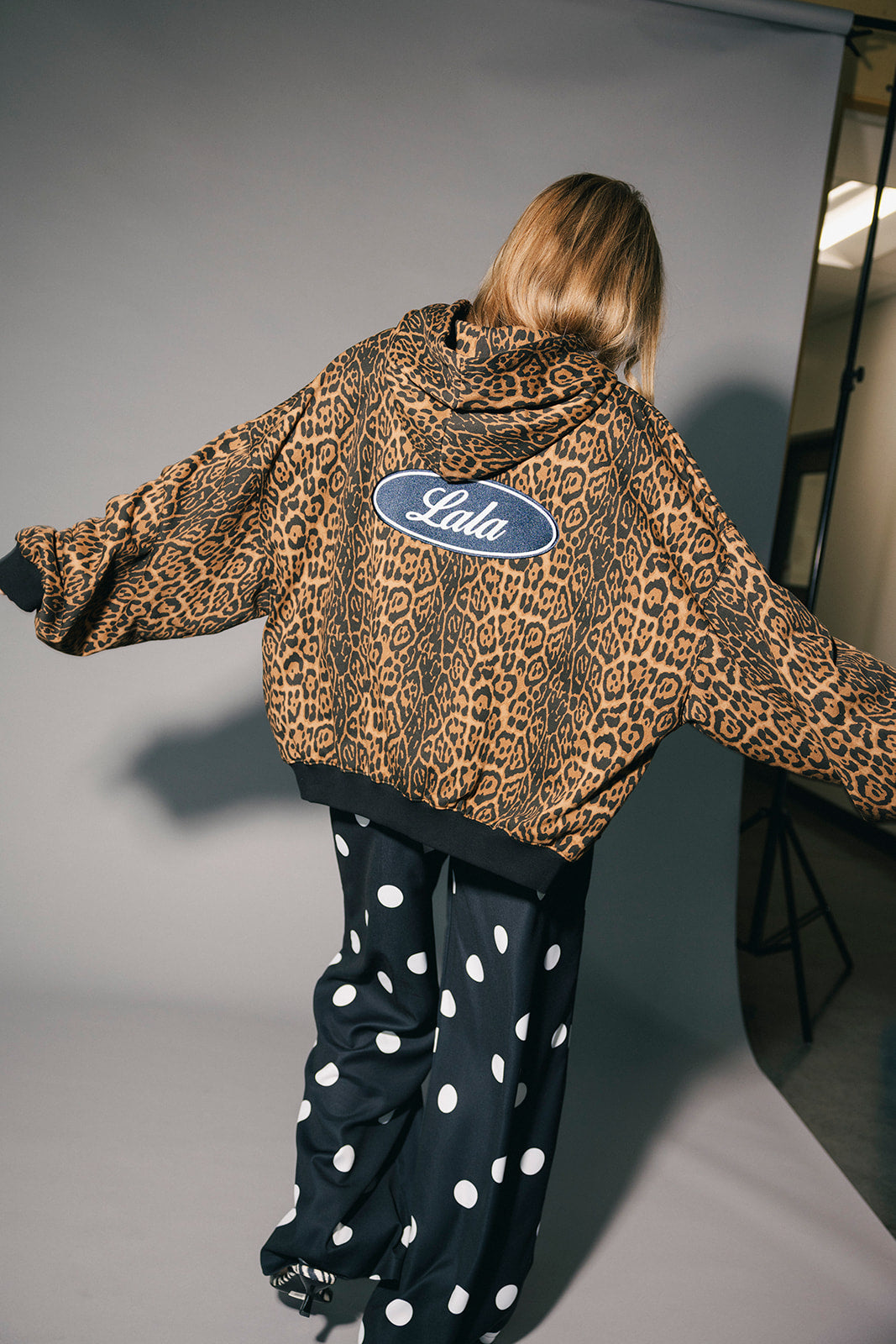 Rebel Heart Dark Leopard Patched Zip Up Hoodie