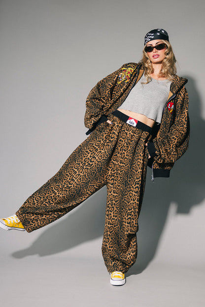 Rocky Harem Pants in Dark Leopard