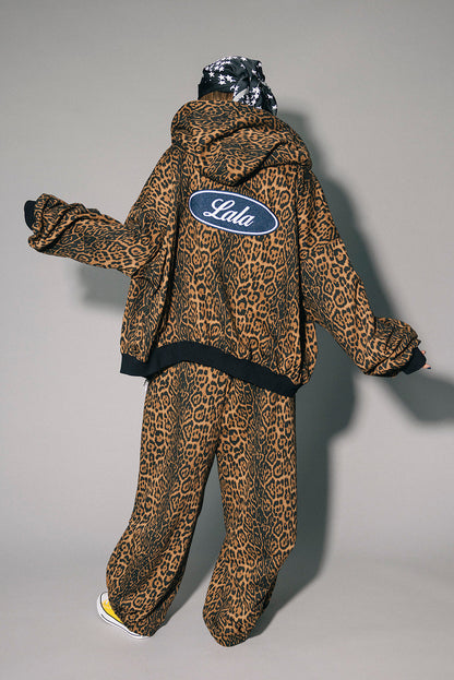 Rebel Heart Dark Leopard Patched Zip Up Hoodie