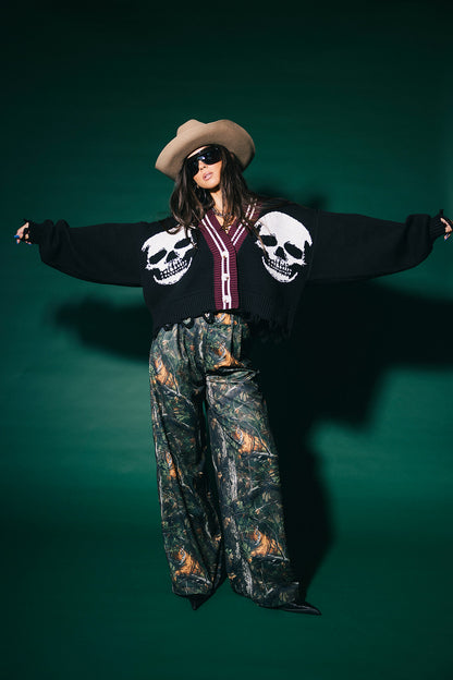 Bad To The Bone Cropped Distressed Cardigan