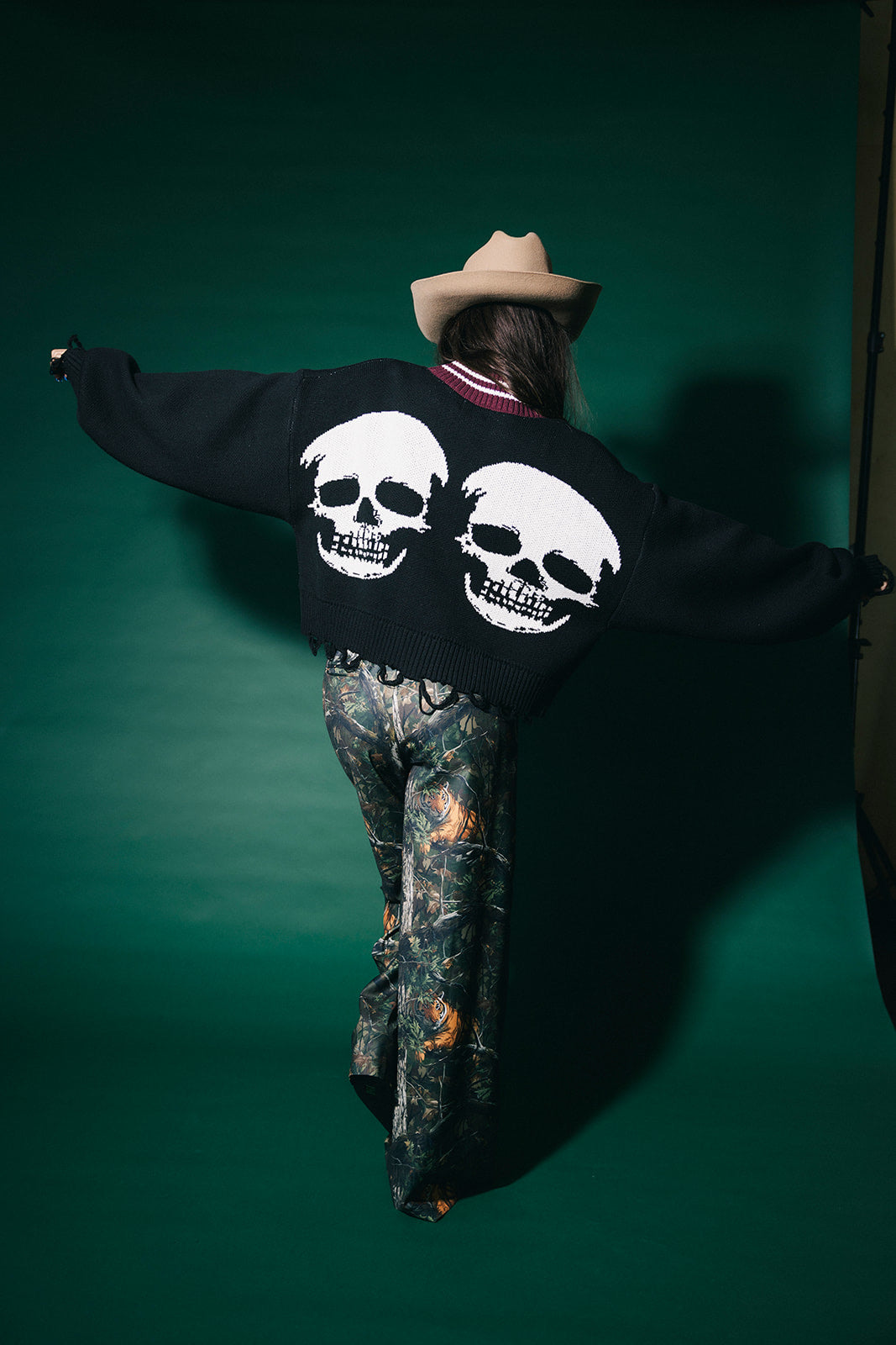 Bad To The Bone Cropped Distressed Cardigan