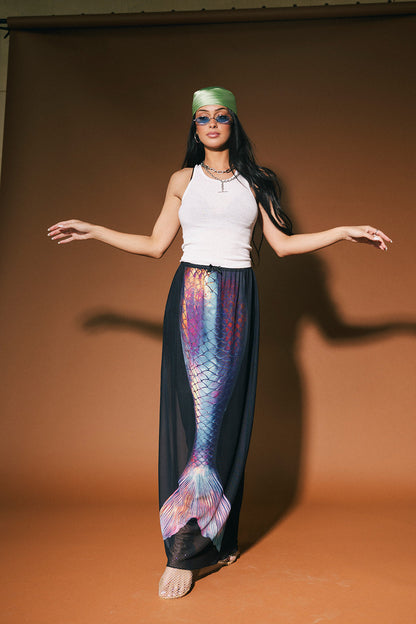 Let's Play Mermaids Mesh Maxi Skirt