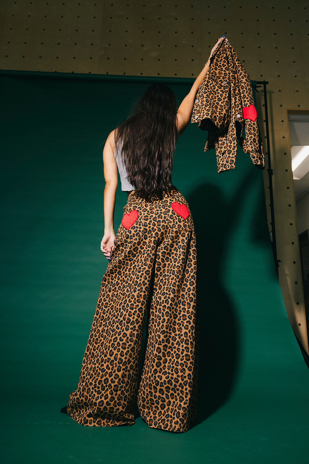 Lost in Love Leopard Wide Leg Denim