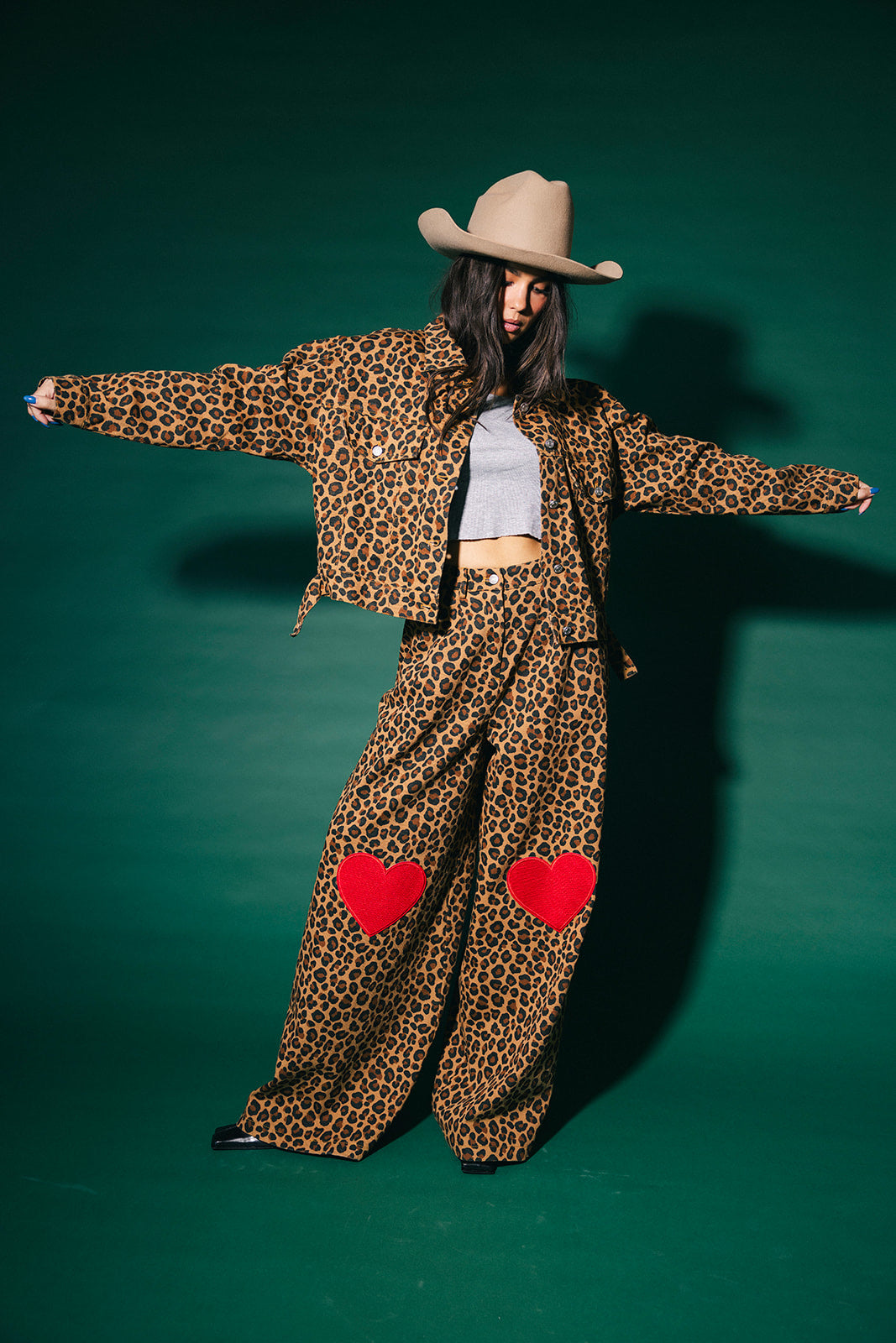 Lost in Love Leopard Wide Leg Denim