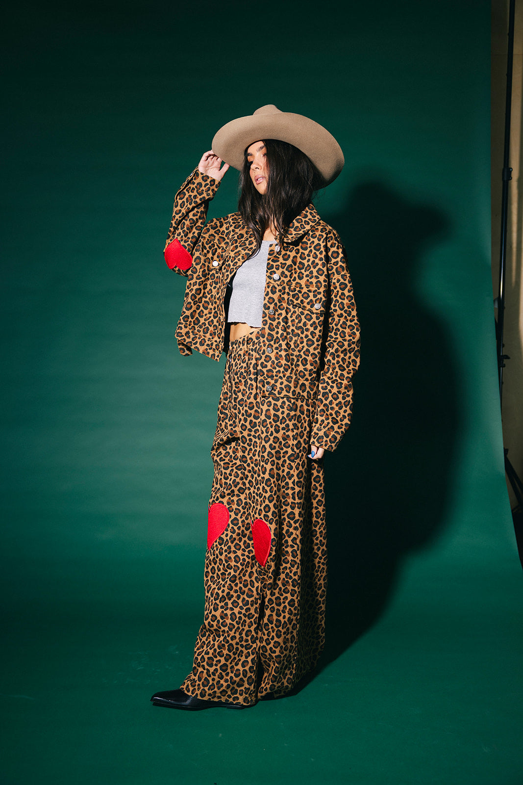 Lost in Love Leopard Wide Leg Denim
