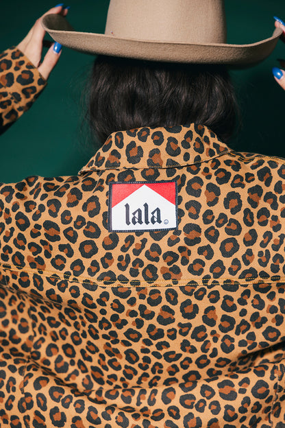Lost in Love Leopard Boxy Denim Jacket