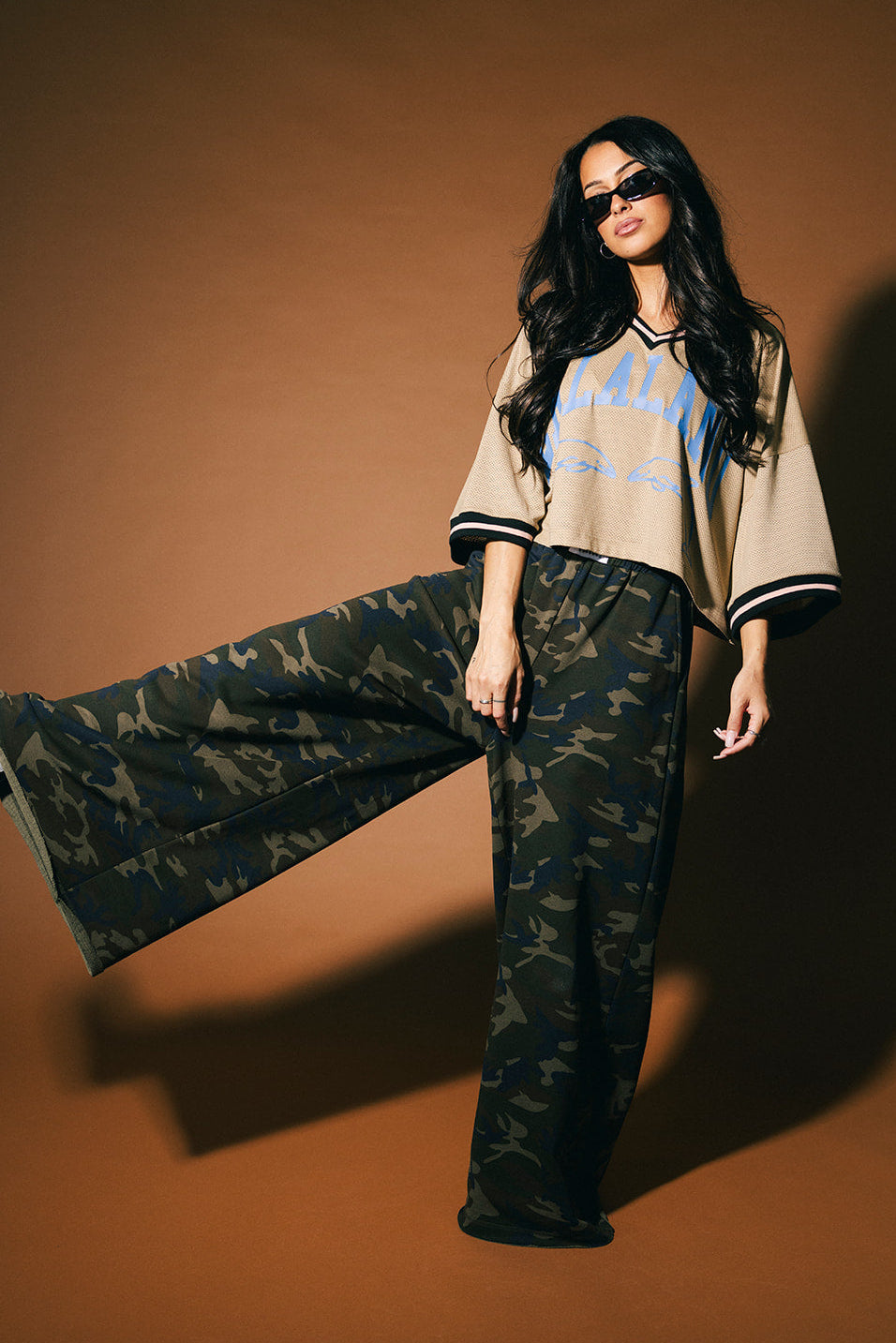Rebel Heart Camo Wide Leg Sweatpants