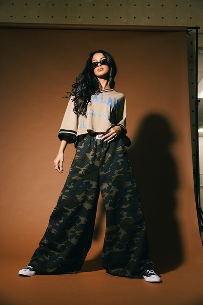 Rebel Heart Camo Wide Leg Sweatpants