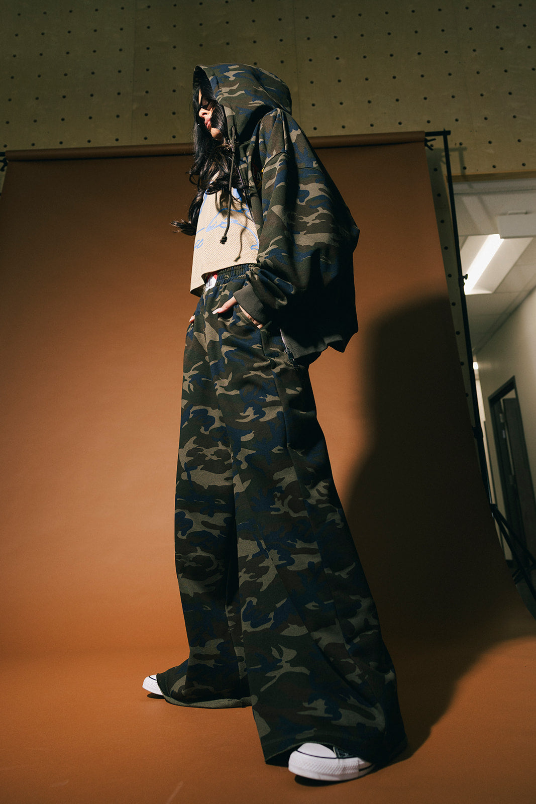 Rebel Heart Camo Wide Leg Sweatpants