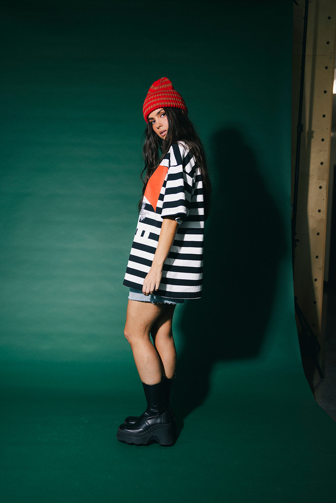 Wild Weirdo Striped Oversized Tee