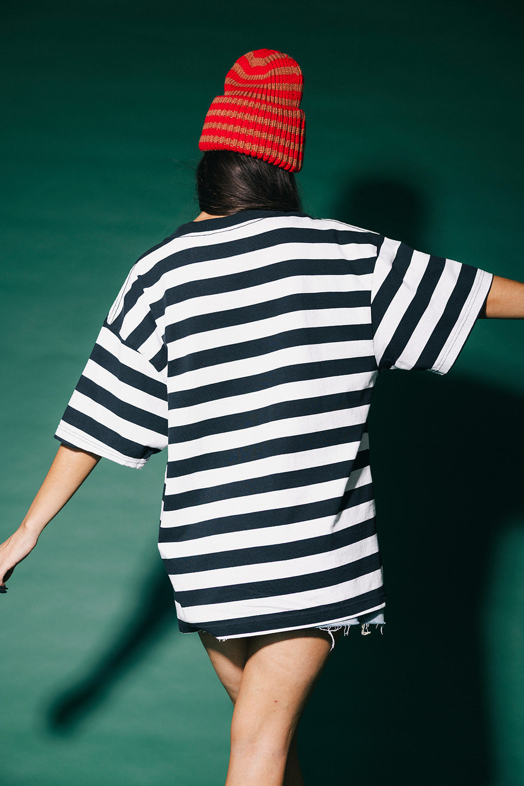 Wild Weirdo Striped Oversized Tee