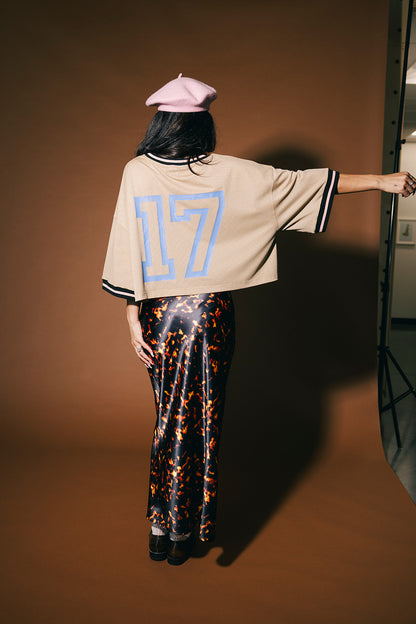 Supernova Bias Satin Skirt in Tortoiseshell