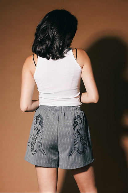 Lala Tattoo Shop Pinstripe Boxer Shorts