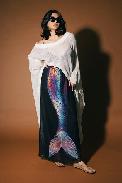 Let's Play Mermaids Mesh Maxi Skirt