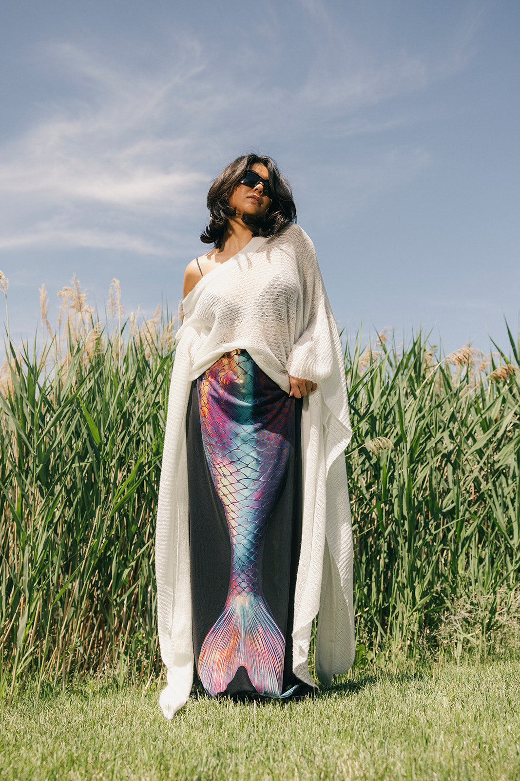 Let's Play Mermaids Mesh Maxi Skirt