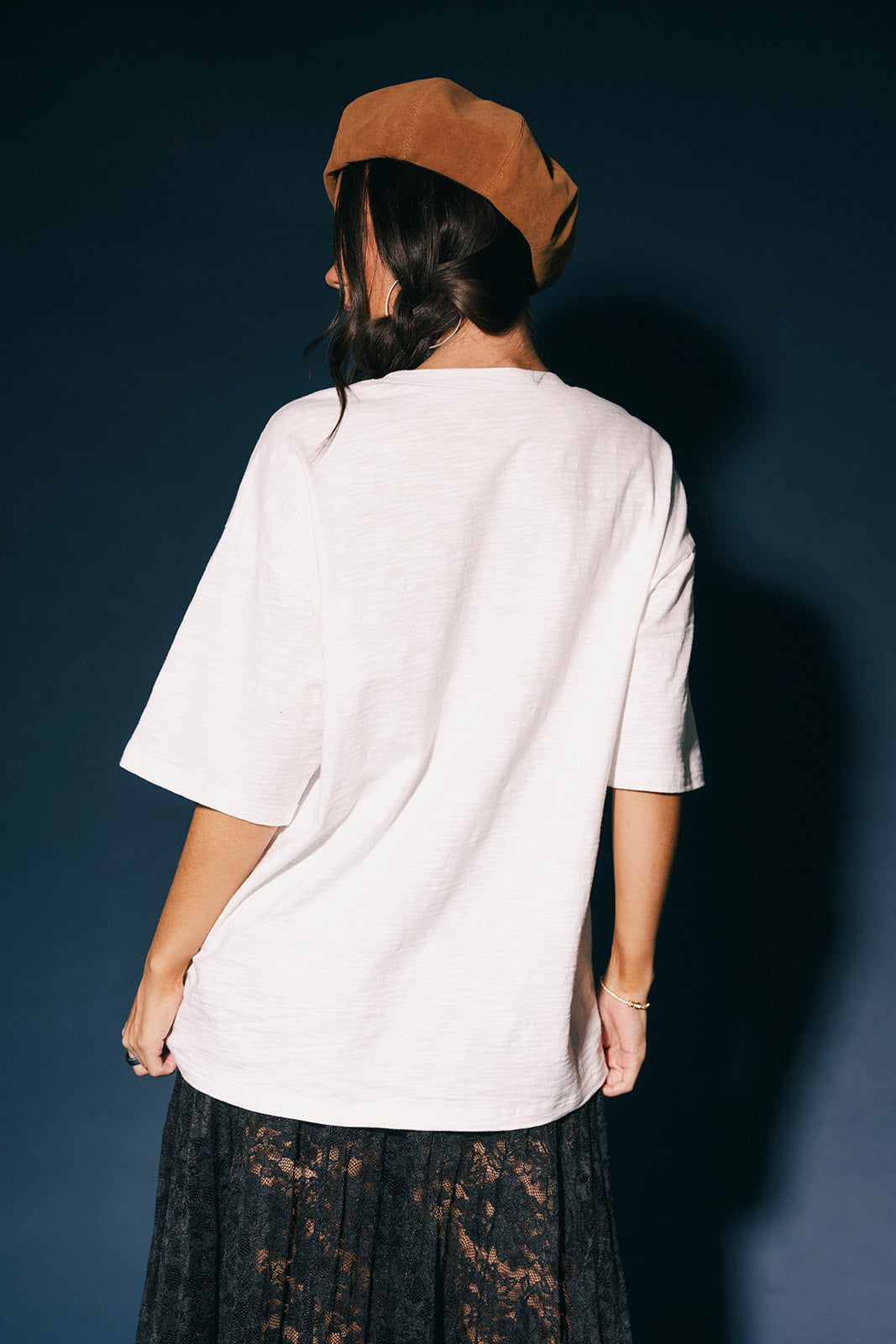 Lala Studios Vintage Car Distressed Oversized Tee
