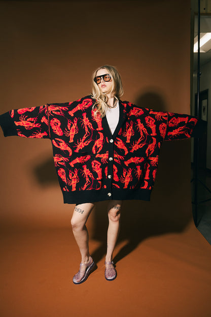 You’re My Lobster Oversized Cardigan