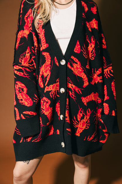 You’re My Lobster Oversized Cardigan