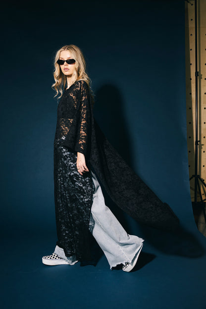 Love Hangover Oversized Tunic in Black