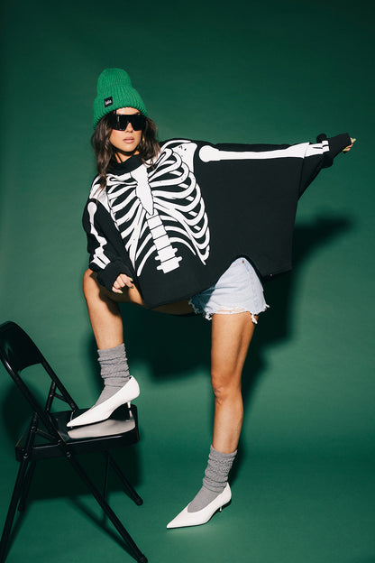 Dead Serious Oversized Mock Neck Pullover