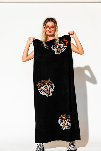 Big Reputation Oversized Knit Maxi Dress in Tigress