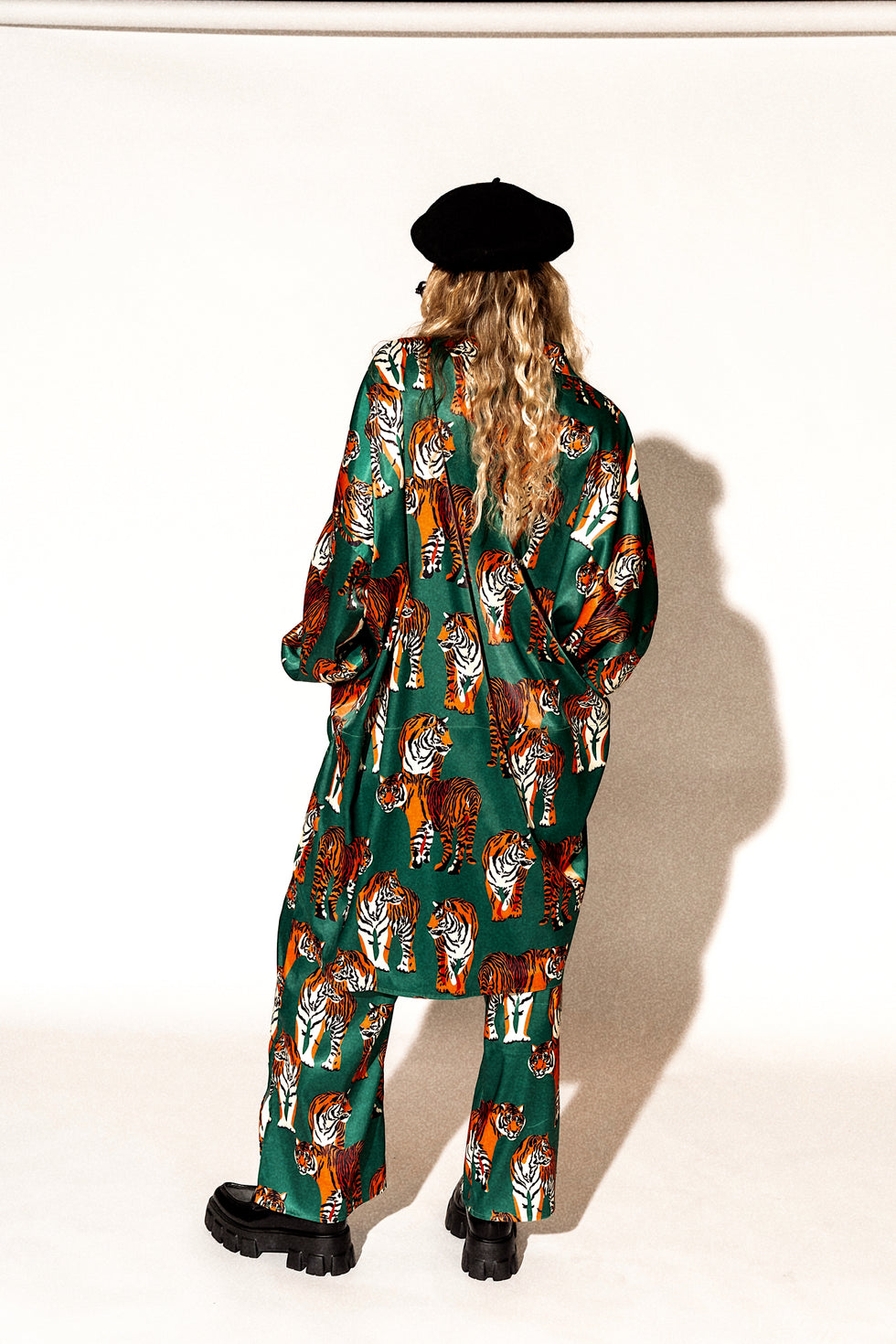 Posh Satin Playsuit in Tiger Tales Dressed in Lala