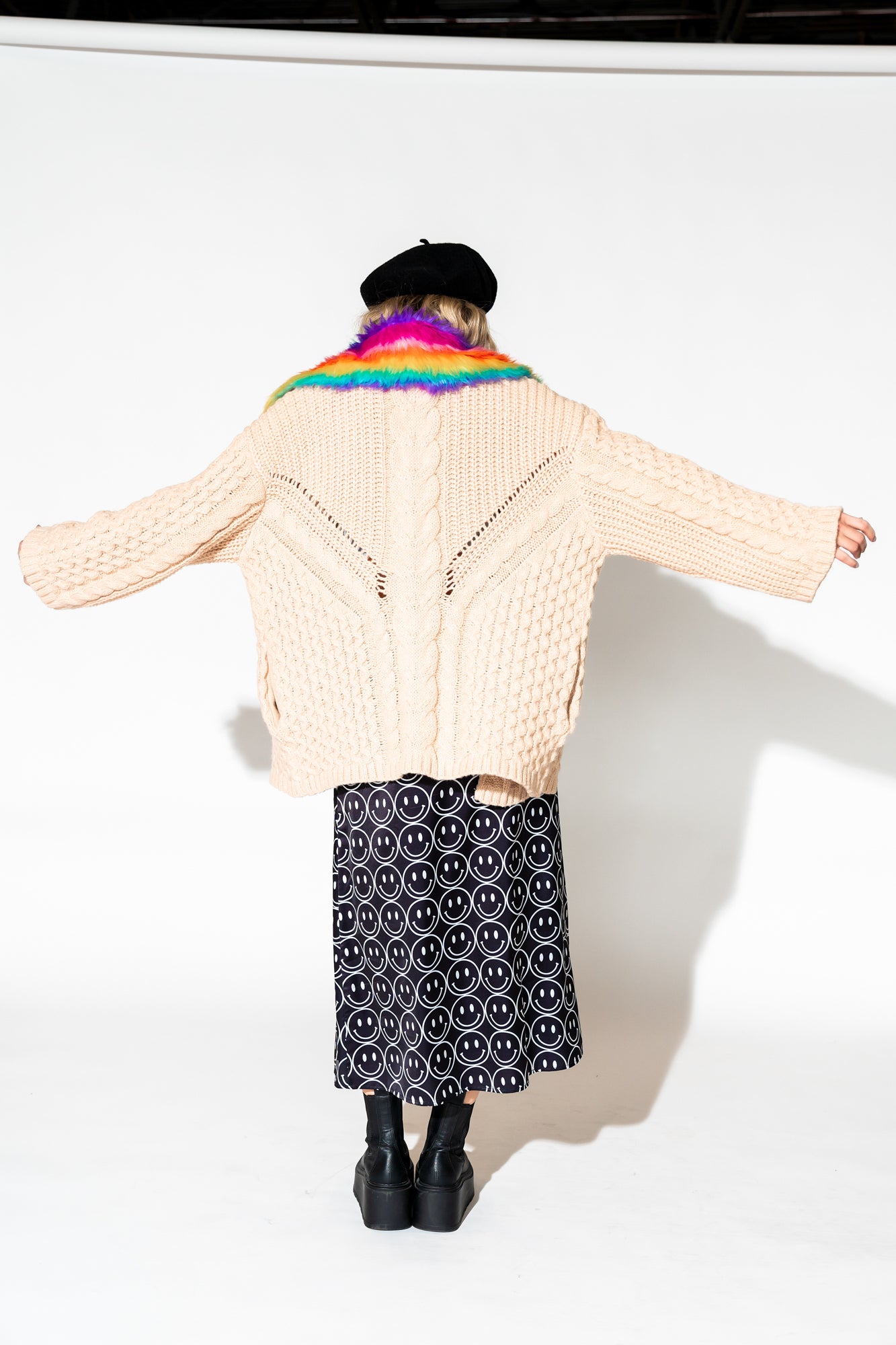 Unbothered Grandpa Cardigan in Beige