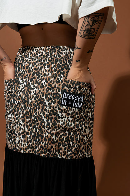 Cause a Riot Leopard + Lace Maxi Skirt