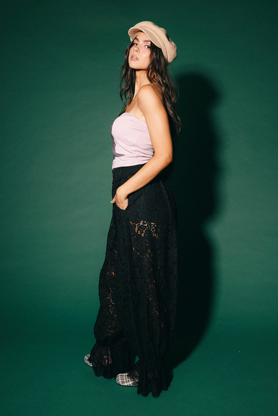 Dancing in the Moonlight Lace Bloomer Pants in Black