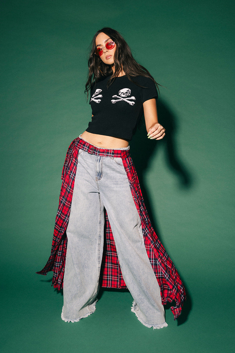 Bad Influence Pleated Skirt Belt