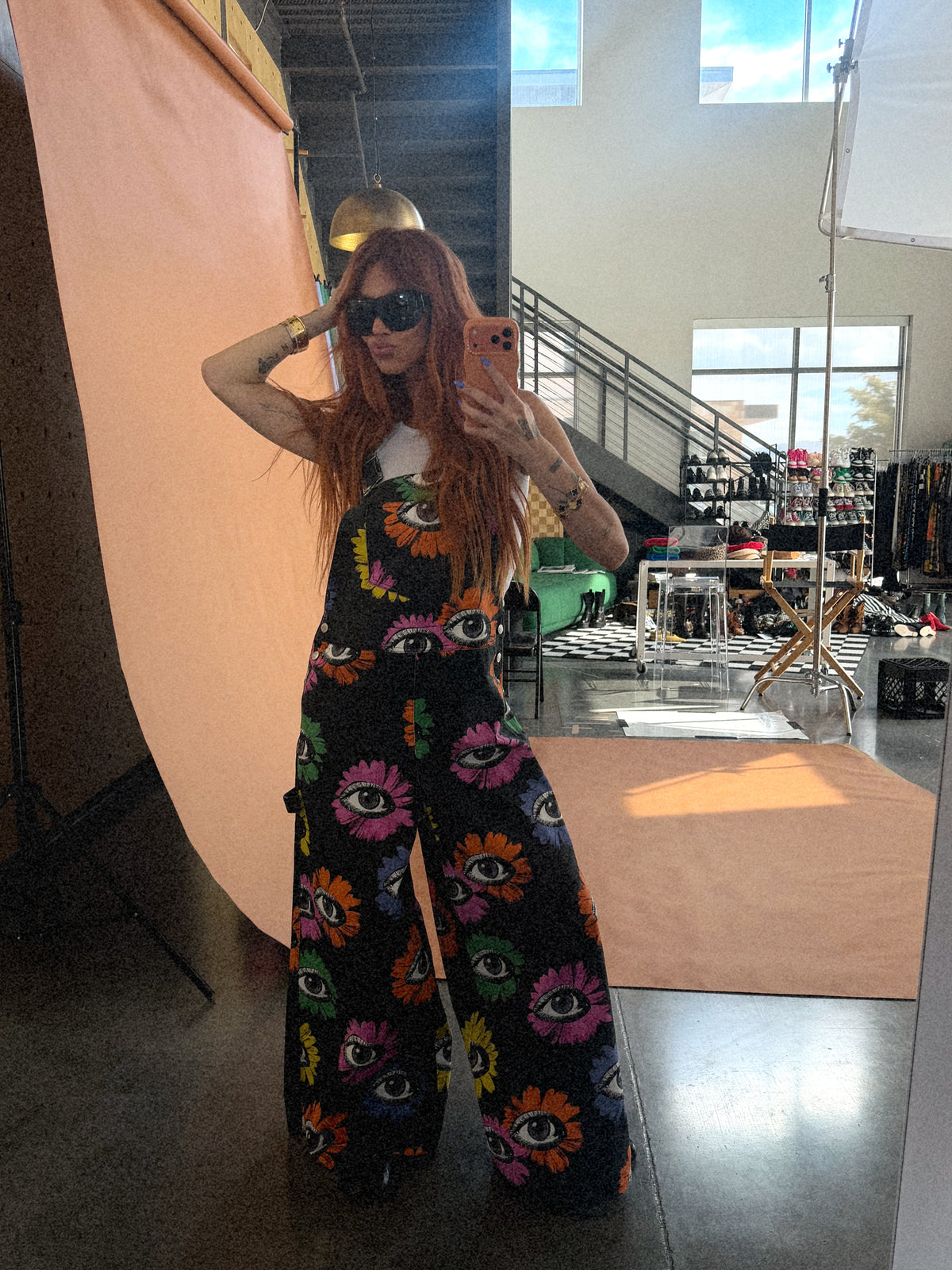 Whimsy Wonderland Wide Leg Workwear Overalls