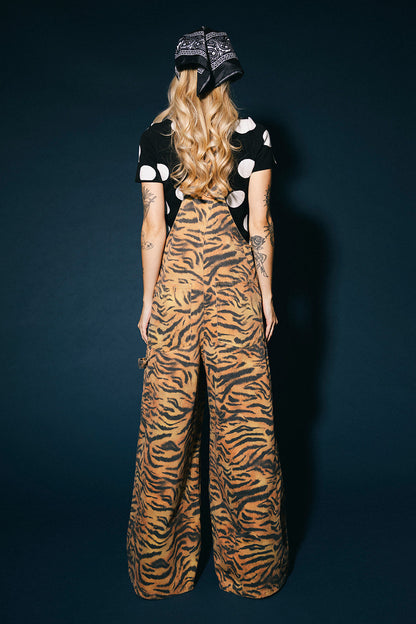 Go Get 'Em Tiger Wide Leg Workwear Overalls
