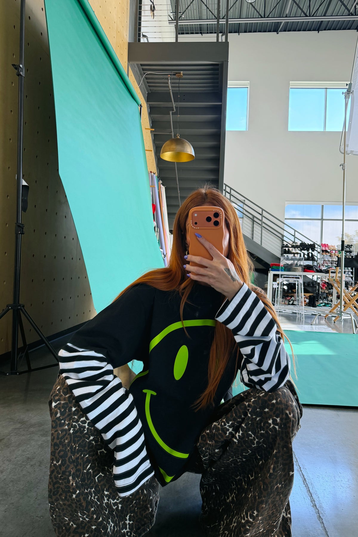 The World Needs Your Magic Layered Tee in Neon + Stripes