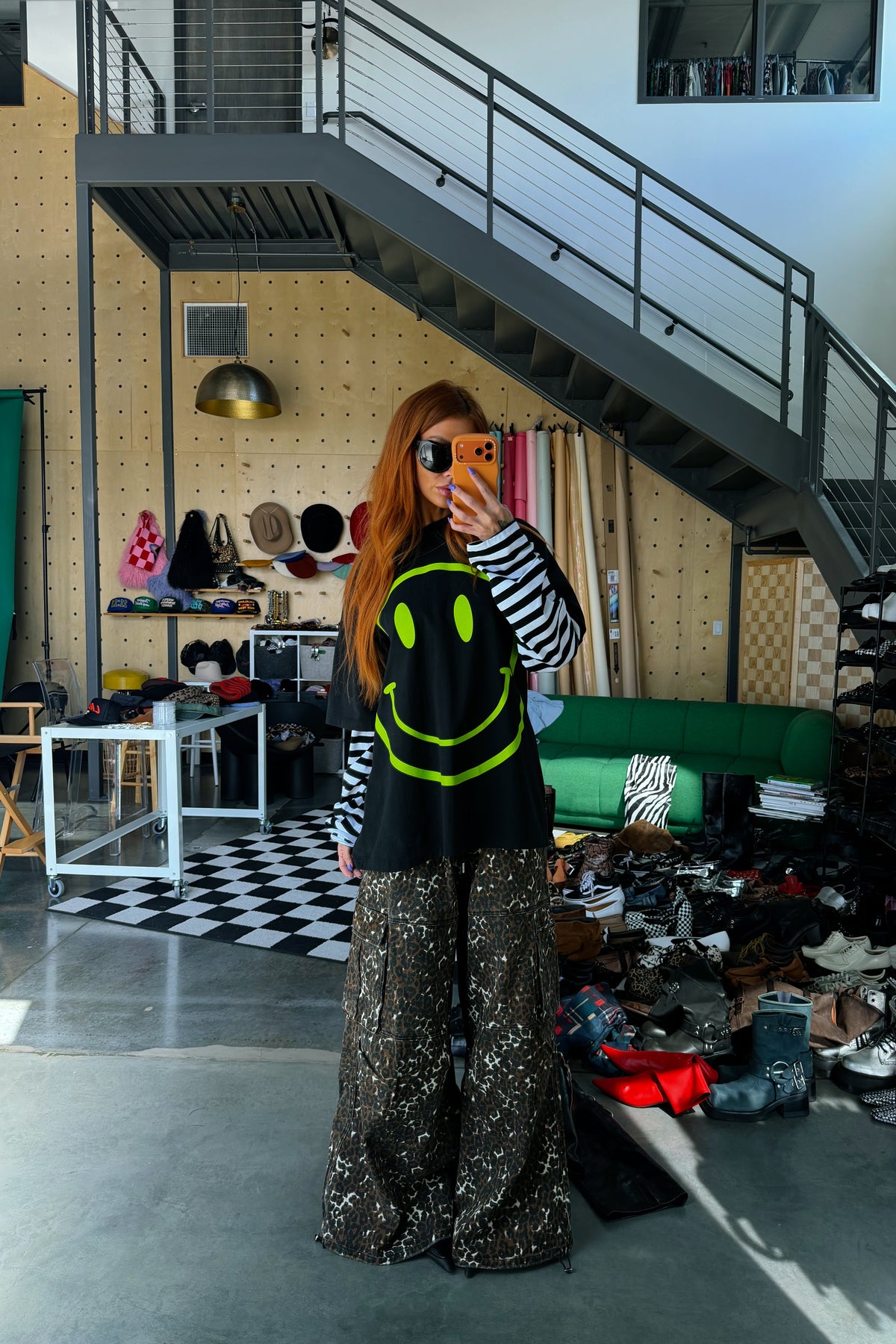 The World Needs Your Magic Layered Tee in Neon + Stripes