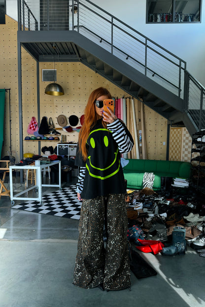 The World Needs Your Magic Layered Tee in Neon + Stripes