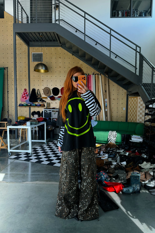 The World Needs Your Magic Layered Tee in Neon + Stripes