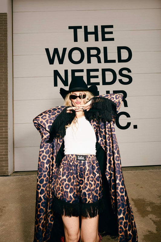 I Love Your Aura Leopard Fringe Boxer Shorts