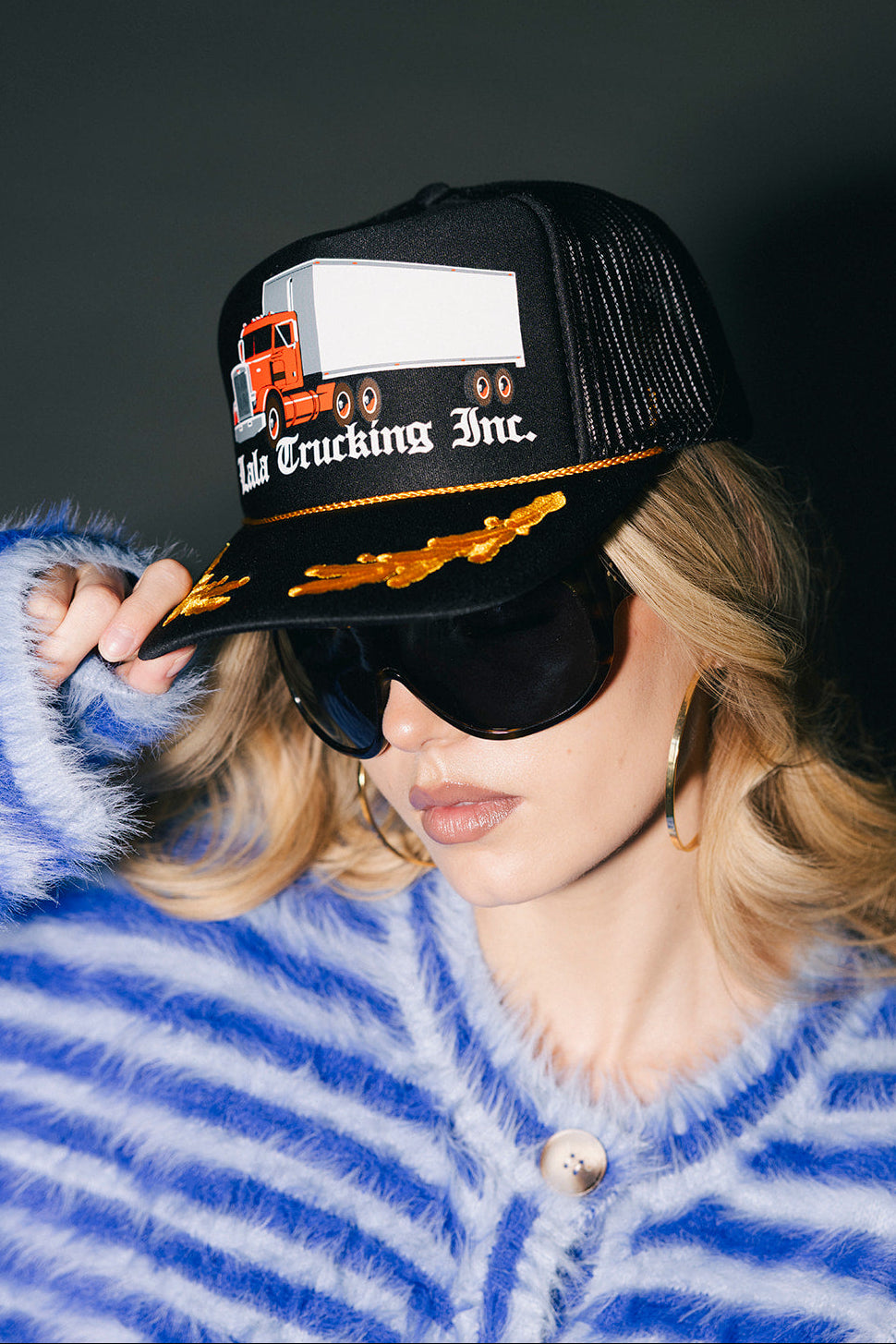 Lala Trucking Inc Captain Trucker Hat