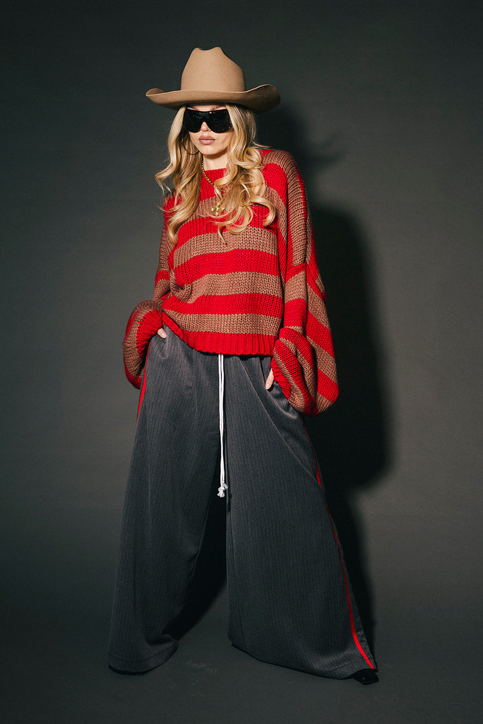 LOML Chunky Boxy Knit in Badland Stripes