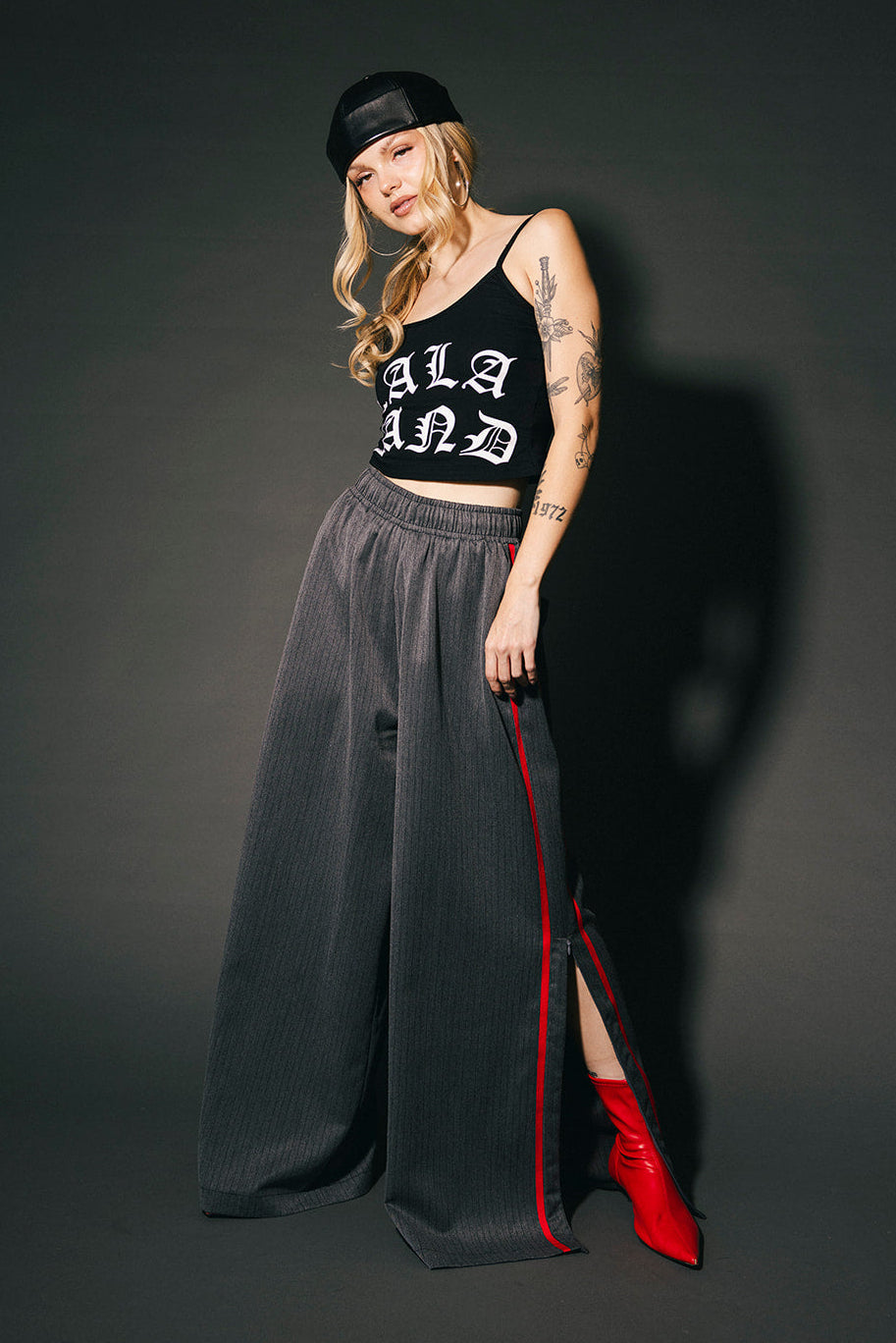Feminine Rage Pinstripe Trouser Track Pants