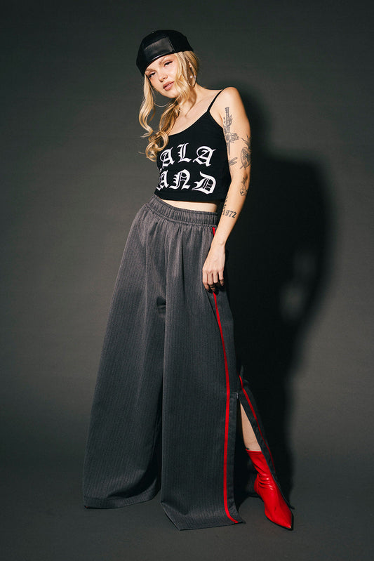 Feminine Rage Pinstripe Trouser Track Pants