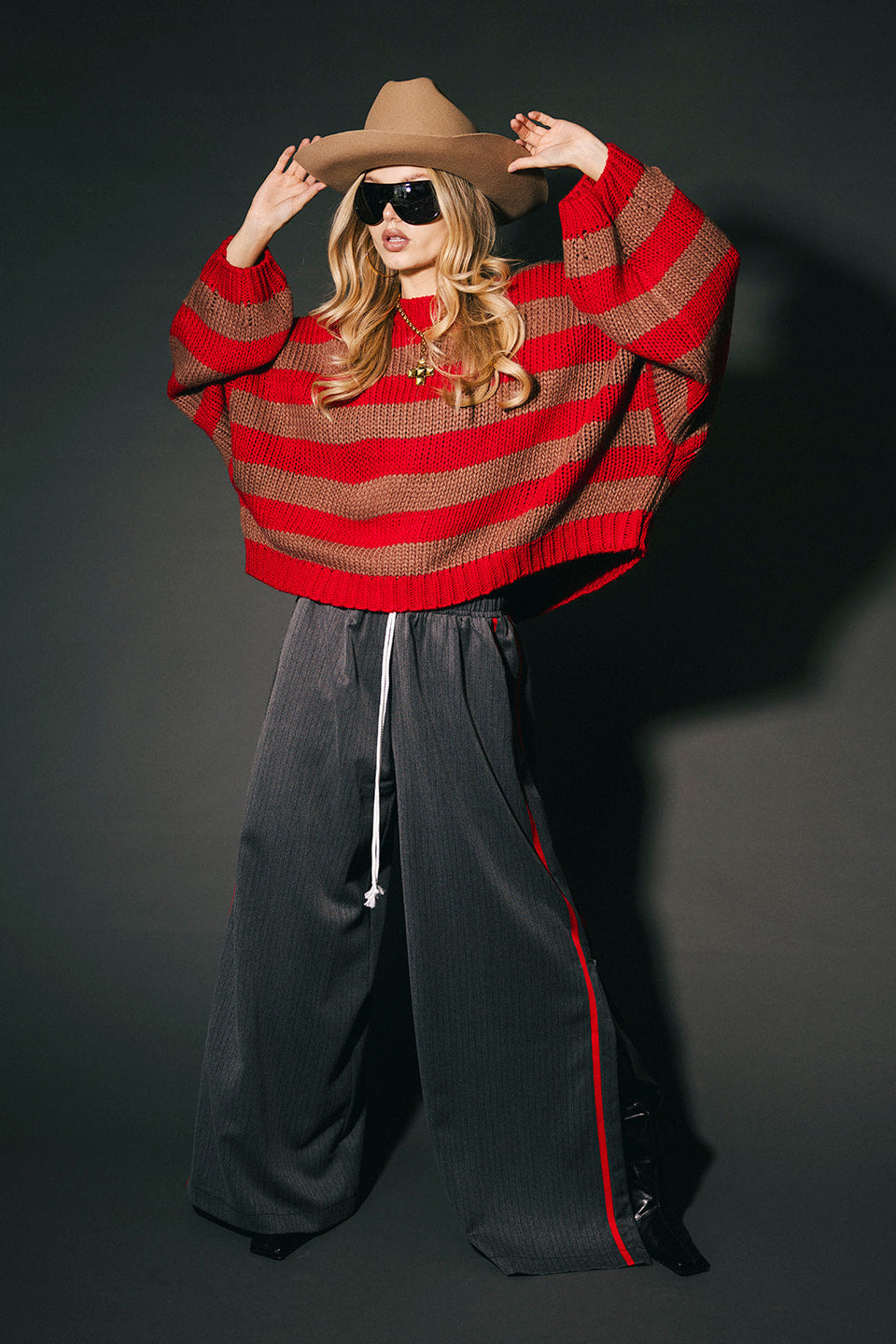 LOML Chunky Boxy Knit in Badland Stripes