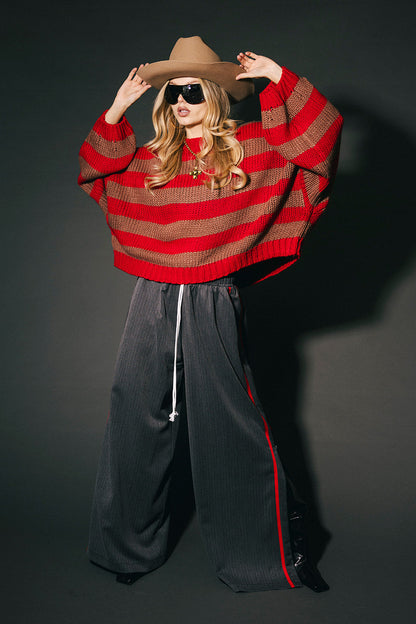 LOML Chunky Boxy Knit in Badland Stripes