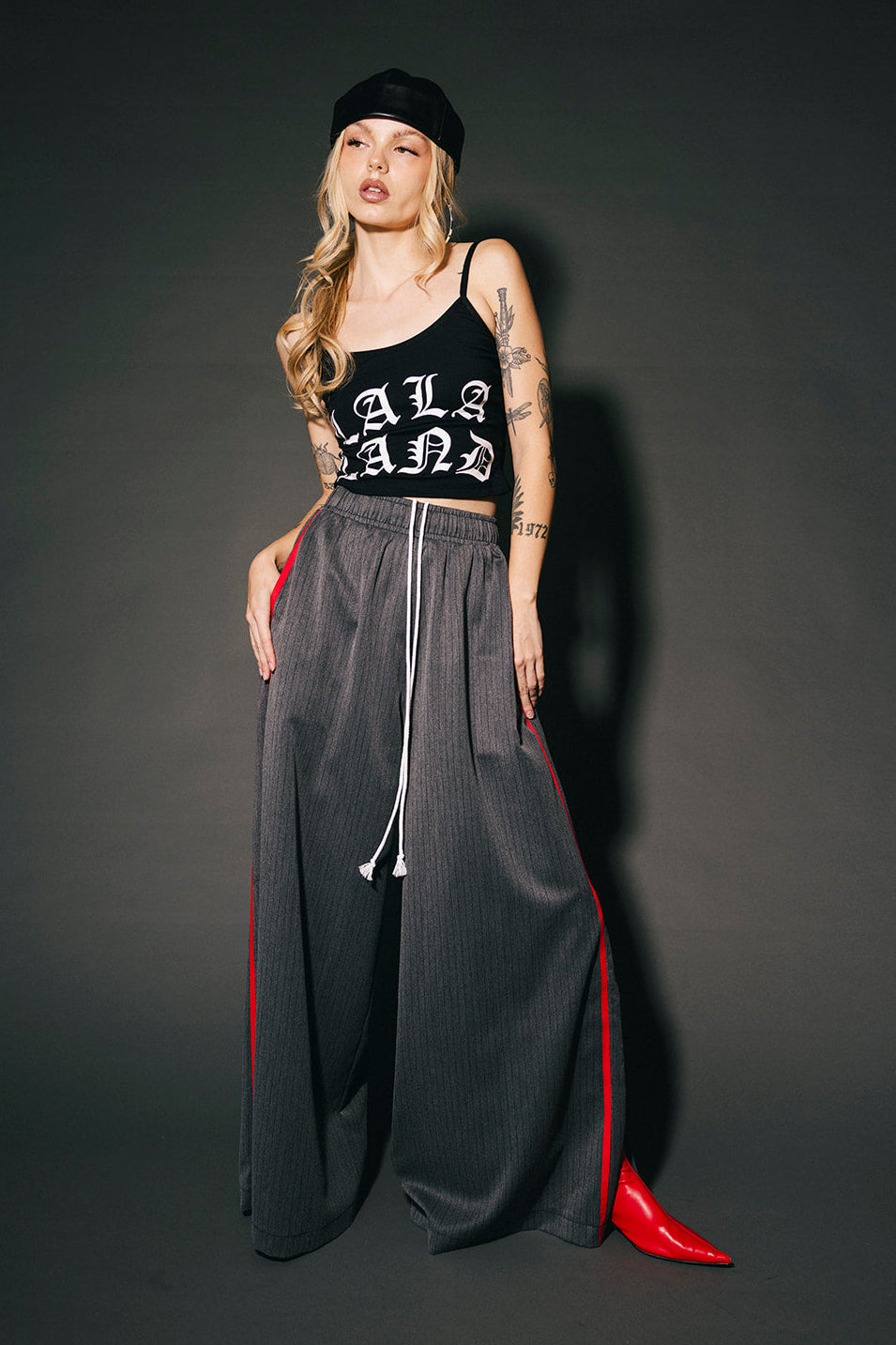 Feminine Rage Pinstripe Trouser Track Pants