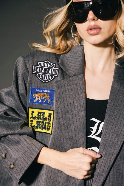 Making Moves Luxe Patched Grandpa Blazer