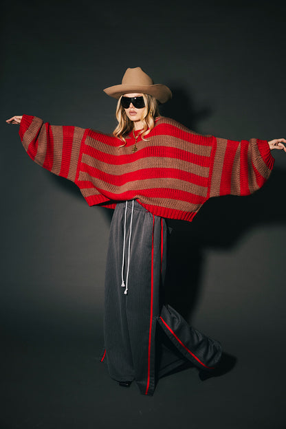LOML Chunky Boxy Knit in Badland Stripes
