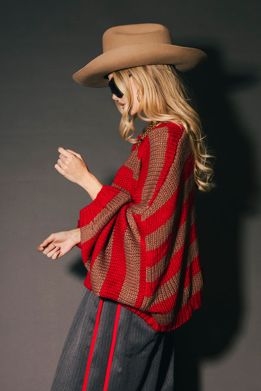 LOML Chunky Boxy Knit in Badland Stripes