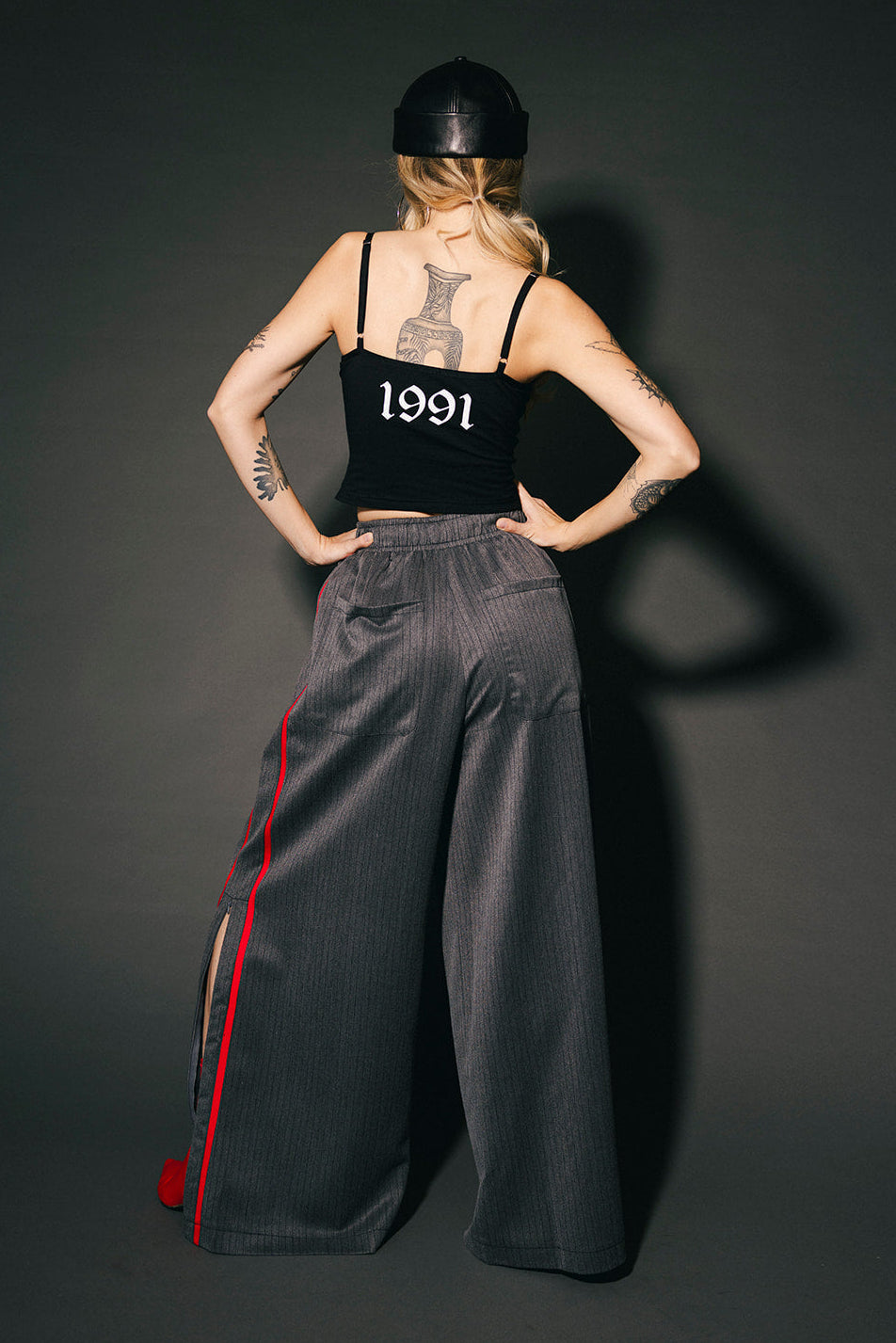 Feminine Rage Pinstripe Trouser Track Pants