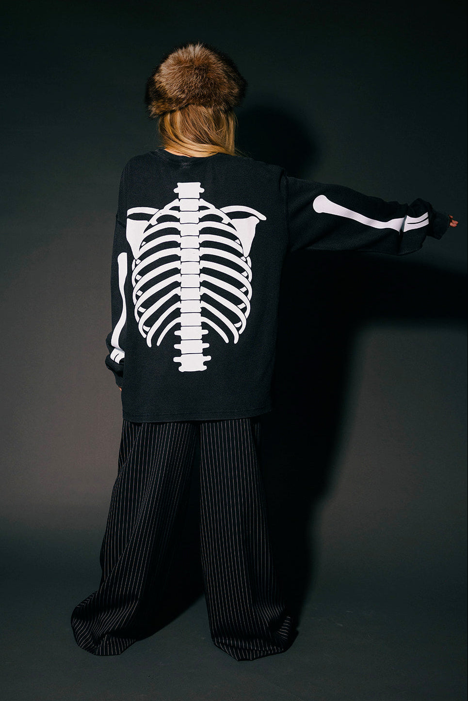 Dead Serious Oversized Thermal in Vintage Black